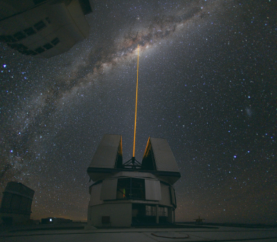 The VLT laser points to the Milky Way